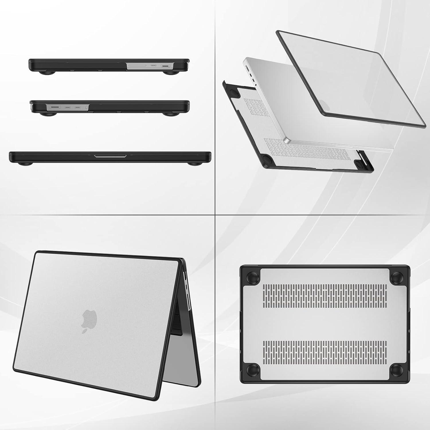 image:imageProCase for MacBook Pro 16 Inch 2026 20252021 M5 M4 M3 M2 M1 ProMax Translucent Hard Shell Shockproof Cover for MacBook Pro 162 ClearClear