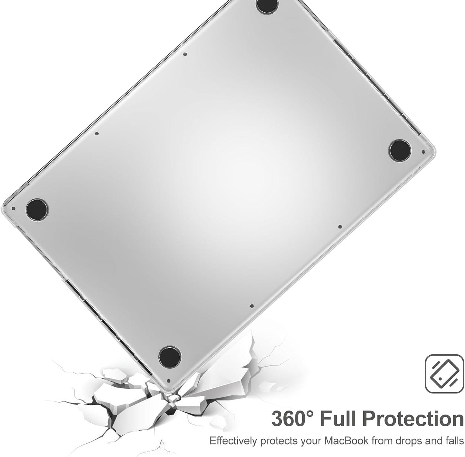 image:imageProCase for MacBook Pro 16 Inch 2026 20252021 M5 M4 M3 M2 M1 ProMax Translucent Hard Shell Shockproof Cover for MacBook Pro 162 ClearCrystal