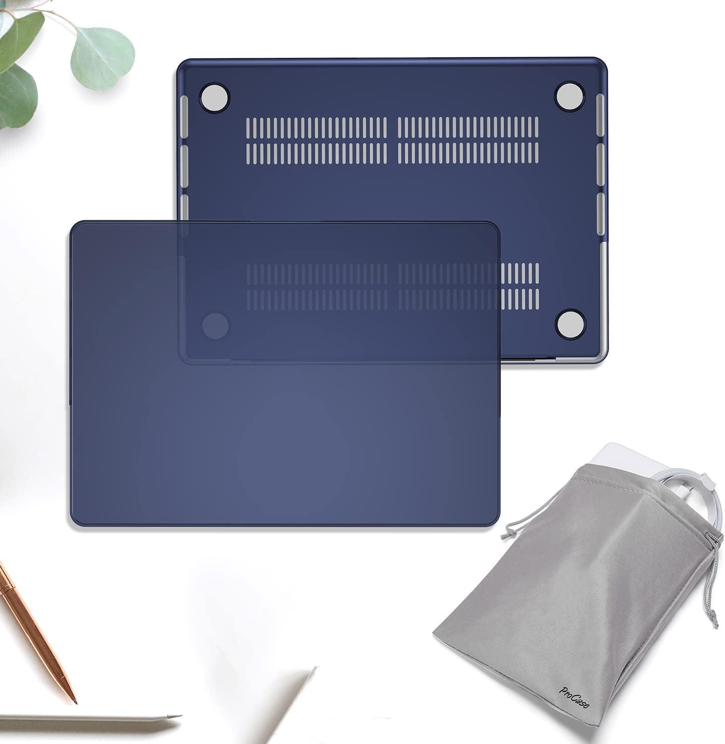 image:imageProCase for MacBook Pro 16 inch Case 20262021 M5 M4 M3 M2 M1 ProMax Slim Hard Shell Case Keyboard Cover Storage Bag for MacBook Pro 16 A3403 A3186 A2991 A2780 A2485 CrystalDarkblue