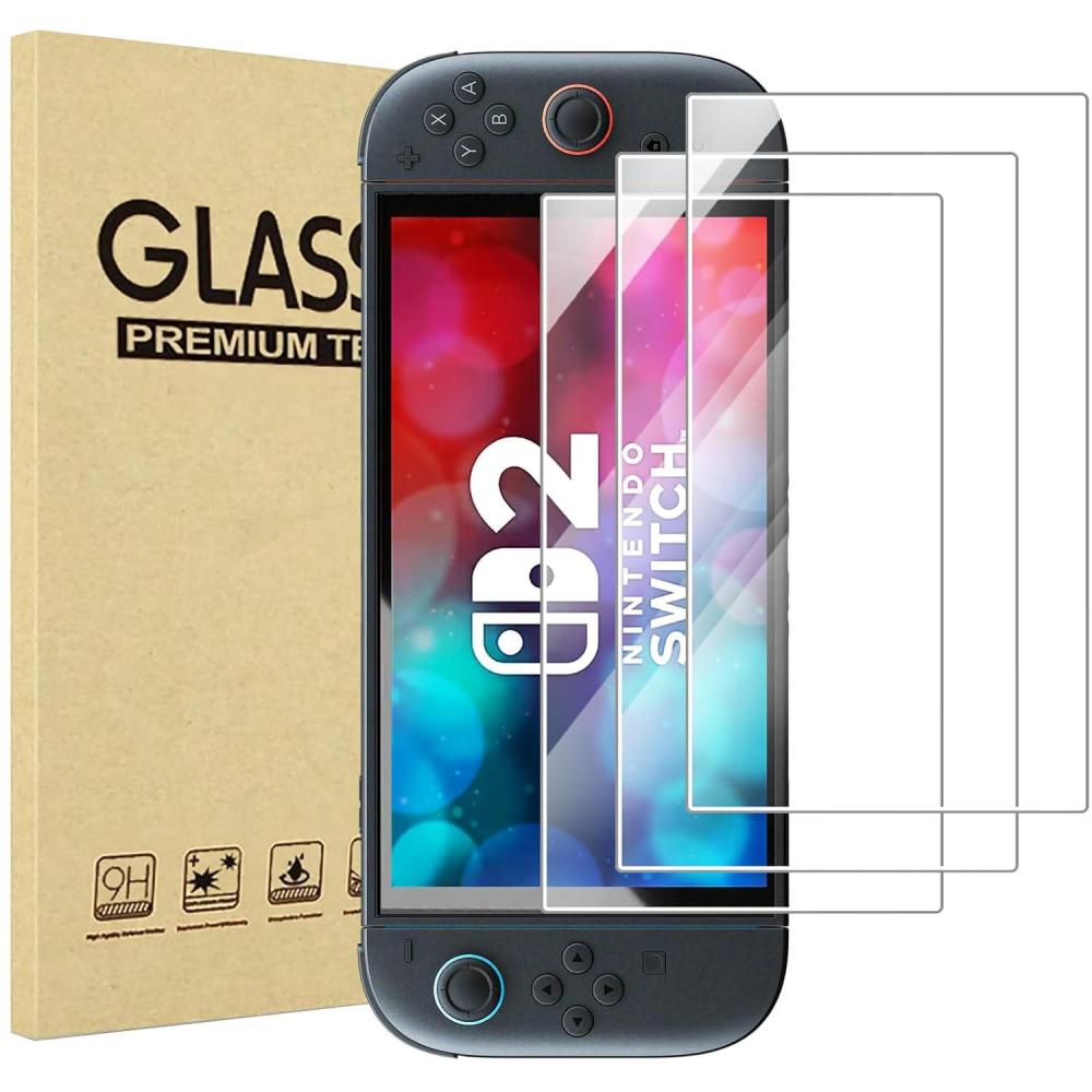 image:imageProCase Tempered Glass Screen Protector for 2025 Nintendo Switch 2 Film Guard Rounded Edge UltraThin HD Clear Glass Screen Protector for 79Inch Nintendo Switch 20253 Pack