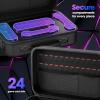 ProCase Large Case for Nintendo Switch 2 2025, Hard Carrying Travel Bag with Shoulder Strap and 24 Game Card Slots, Portable Storage Box Holder for Switch 2 Dock Console Joy-Con and Accessories -Black