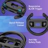 ProCase Steering Wheels for Nintendo Switch 2 JoyCons Controllers, Switch 2025 Joy-Con 2 Attachment controller driving wheel Accessories for Racing Games -2 Pack (Black)