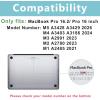 ProCase for MacBook Pro 16 Inch 2026 2025-2021 M5 M4 M3 M2 M1 Pro/Max, Translucent Hard Shell Shockproof Cover for MacBook Pro 16.2″ -Clear(Clear)