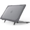 ProCase for MacBook Pro 13 2019/2018/2017/2016 A2159 A1989 A1706 A1708, Heavy Duty Hard Shell Protective Cover with Fold Kickstand with/Without Touch Bar -Grey(Grey)