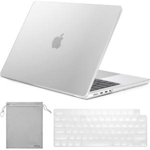 ProCase for MacBook Pro 16 inch Case 2026-2021 (M5 M4 M3 M2 M1 Pro/Max), Slim Hard Shell Case + Keyboard Cover + Storage Bag for MacBook Pro 16″ A3403 A3186 A2991 A2780 A2485 – Crystal(Crystal)