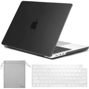 ProCase for MacBook Pro 16 inch Case 2026-2021 (M5 M4 M3 M2 M1 Pro/Max), Slim Hard Shell Case + Keyboard Cover + Storage Bag for MacBook Pro 16″ A3403 A3186 A2991 A2780 A2485 – Crystal(Black)