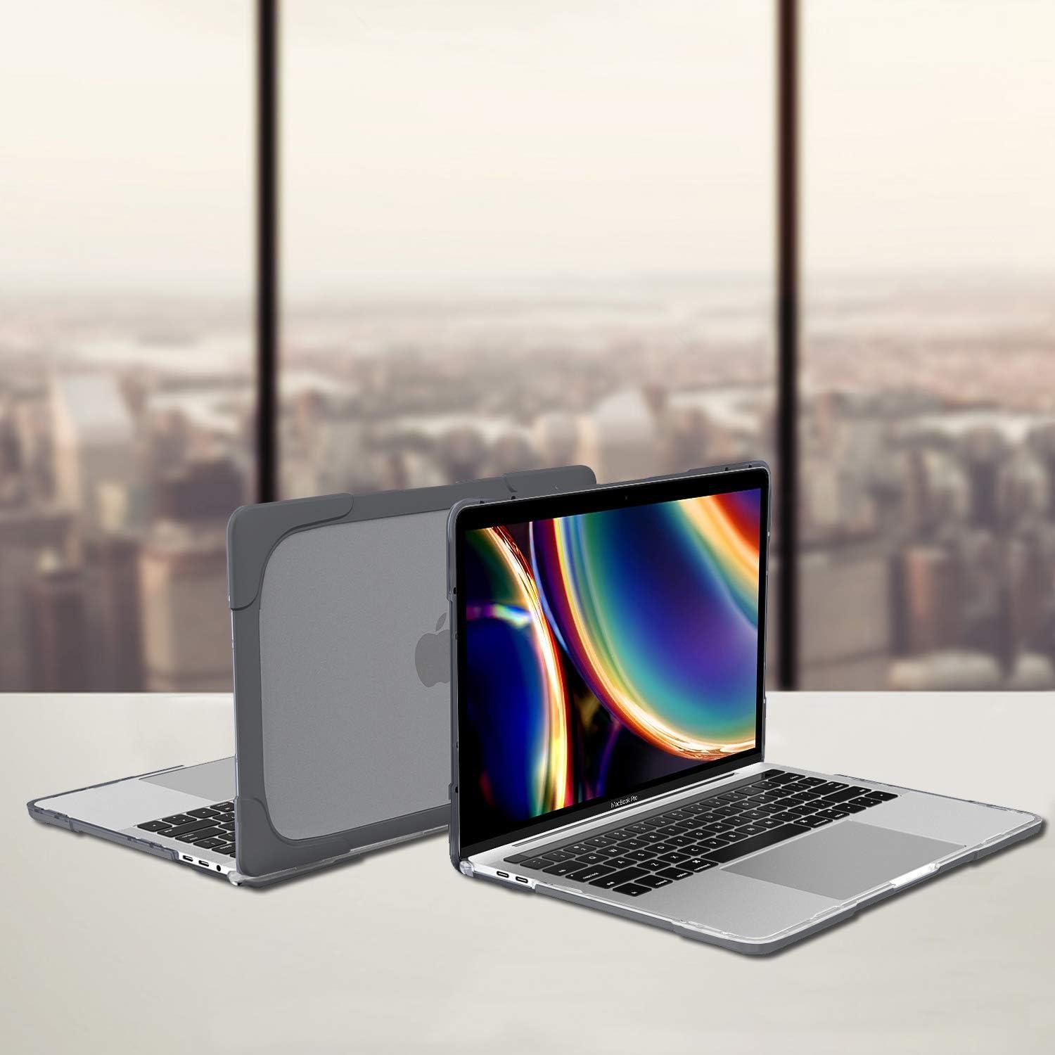 image:imageProCase for MacBook Pro 13 Inch 2023 M2 2022 2020 M1 A2338 A2289 A2251 Heavy Duty Hard Shell Case with Dual Layer Protective Cover and Kickstand for MacBook Pro 13inch GreyGrey
