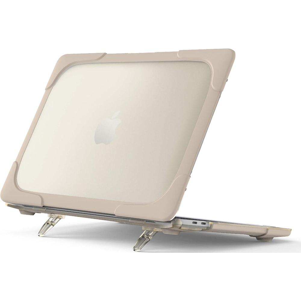 image:imageProCase for MacBook Pro 13 Inch 2023 M2 2022 2020 M1 A2338 A2289 A2251 Heavy Duty Hard Shell Case with Dual Layer Protective Cover and Kickstand for MacBook Pro 13inch GreyKhaki
