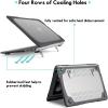 ProCase for MacBook Pro 13 Inch 2023 M2, 2022 2020 M1 A2338/ A2289/ A2251, Heavy Duty Hard Shell Case with Dual Layer Protective Cover and Kickstand for MacBook Pro 13-inch -Grey(Black)