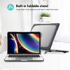 ProCase for MacBook Pro 13 Inch 2023 M2, 2022 2020 M1 A2338/ A2289/ A2251, Heavy Duty Hard Shell Case with Dual Layer Protective Cover and Kickstand for MacBook Pro 13-inch -Grey(Black)