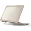 ProCase for MacBook Pro 13 Inch 2023 M2, 2022 2020 M1 A2338/ A2289/ A2251, Heavy Duty Hard Shell Case with Dual Layer Protective Cover and Kickstand for MacBook Pro 13-inch -Grey(Khaki)