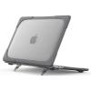 ProCase for MacBook Pro 13 Inch 2023 M2, 2022 2020 M1 A2338/ A2289/ A2251, Heavy Duty Hard Shell Case with Dual Layer Protective Cover and Kickstand for MacBook Pro 13-inch -Grey(Grey)