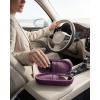 ProCase Double Sunglasses Case, Hard EVA Shell Shockproof Dual Eyeglass Case for Men Women with Metal Hook and Velvet Lining, Travel Zipper Glasses Holder Organizer for Couple Gifts -Chocolate(Plum)