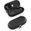 ProCase Double Sunglasses Case, Hard EVA Shell Shockproof Dual Eyeglass Case for Men Women with Metal Hook and Velvet Lining, Travel Zipper Glasses Holder Organizer for Couple Gifts -Chocolate(Black)