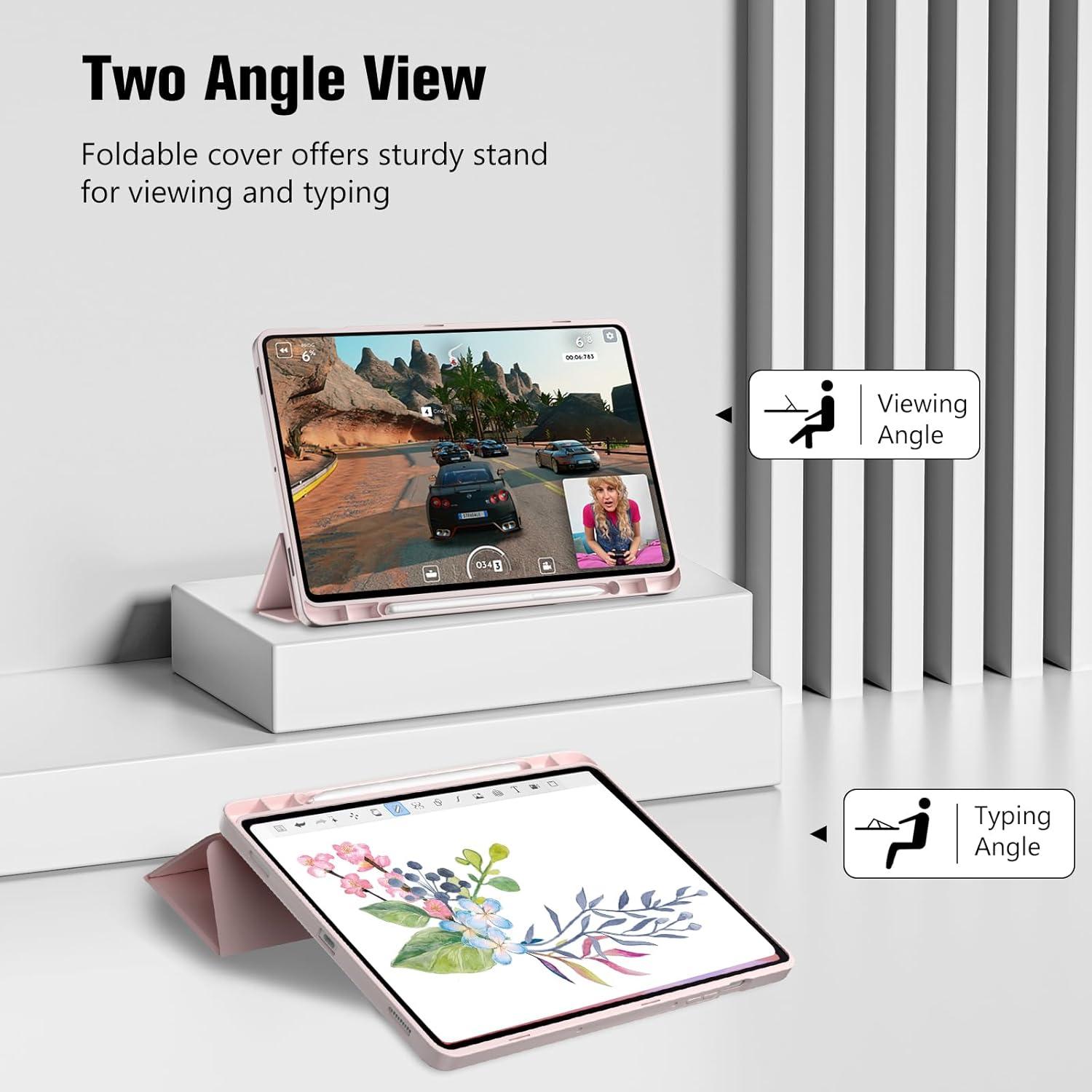 image:imageProCase Smart Case for Galaxy Tab S10 LiteS10 FES9 FE 109Inch with S Pen Holder Trifold Stand Folio Cover with Soft TPU Back for 109 Galaxy Tab S10 LiteS10 FES9 FE MatchagreenLightpink