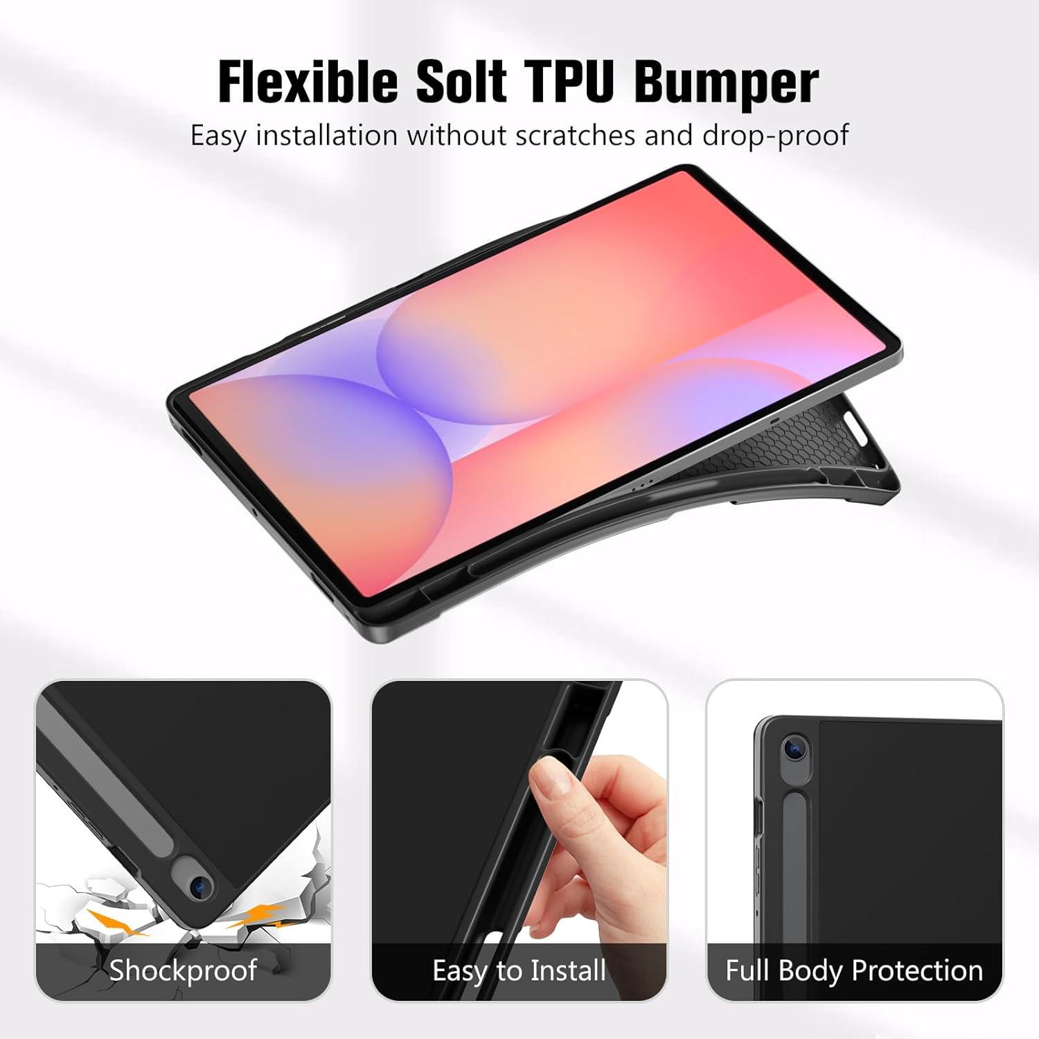 image:imageProCase Smart Case for Galaxy Tab S10 LiteS10 FES9 FE 109Inch with S Pen Holder Trifold Stand Folio Cover with Soft TPU Back for 109 Galaxy Tab S10 LiteS10 FES9 FE MatchagreenBlack