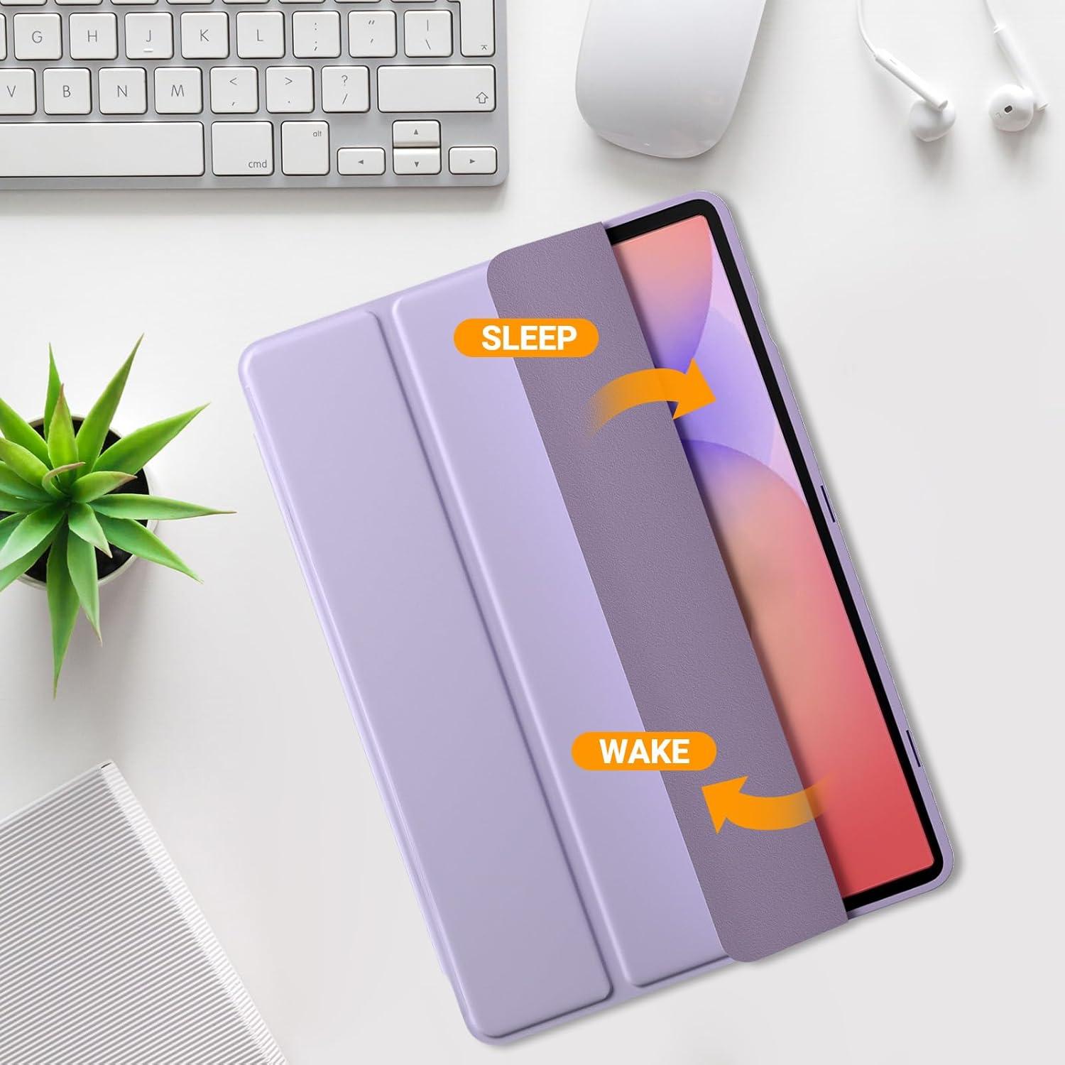 image:imageProCase Smart Case for Galaxy Tab S10 LiteS10 FES9 FE 109Inch with S Pen Holder Trifold Stand Folio Cover with Soft TPU Back for 109 Galaxy Tab S10 LiteS10 FES9 FE MatchagreenLightpurple