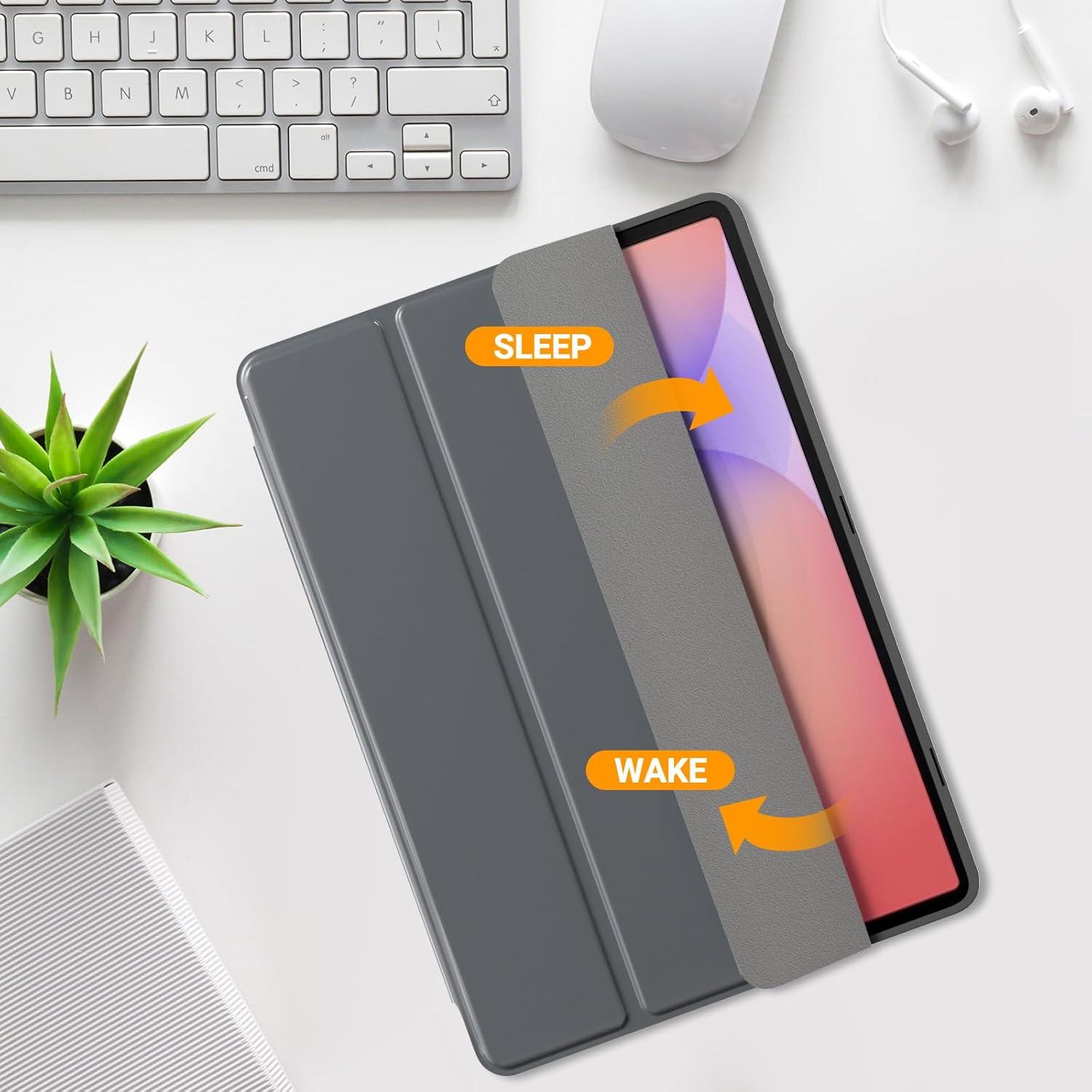 image:imageProCase Smart Case for Galaxy Tab S10 LiteS10 FES9 FE 109Inch with S Pen Holder Trifold Stand Folio Cover with Soft TPU Back for 109 Galaxy Tab S10 LiteS10 FES9 FE MatchagreenGray