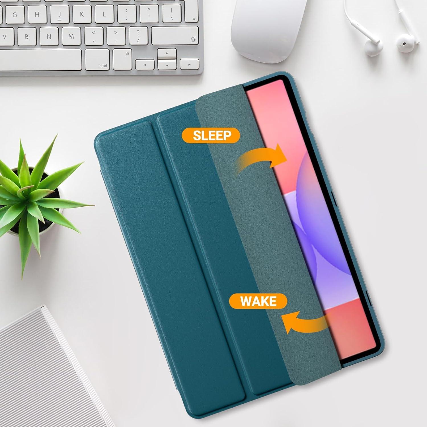 image:imageProCase Smart Case for Galaxy Tab S10 LiteS10 FES9 FE 109Inch with S Pen Holder Trifold Stand Folio Cover with Soft TPU Back for 109 Galaxy Tab S10 LiteS10 FES9 FE MatchagreenTeal