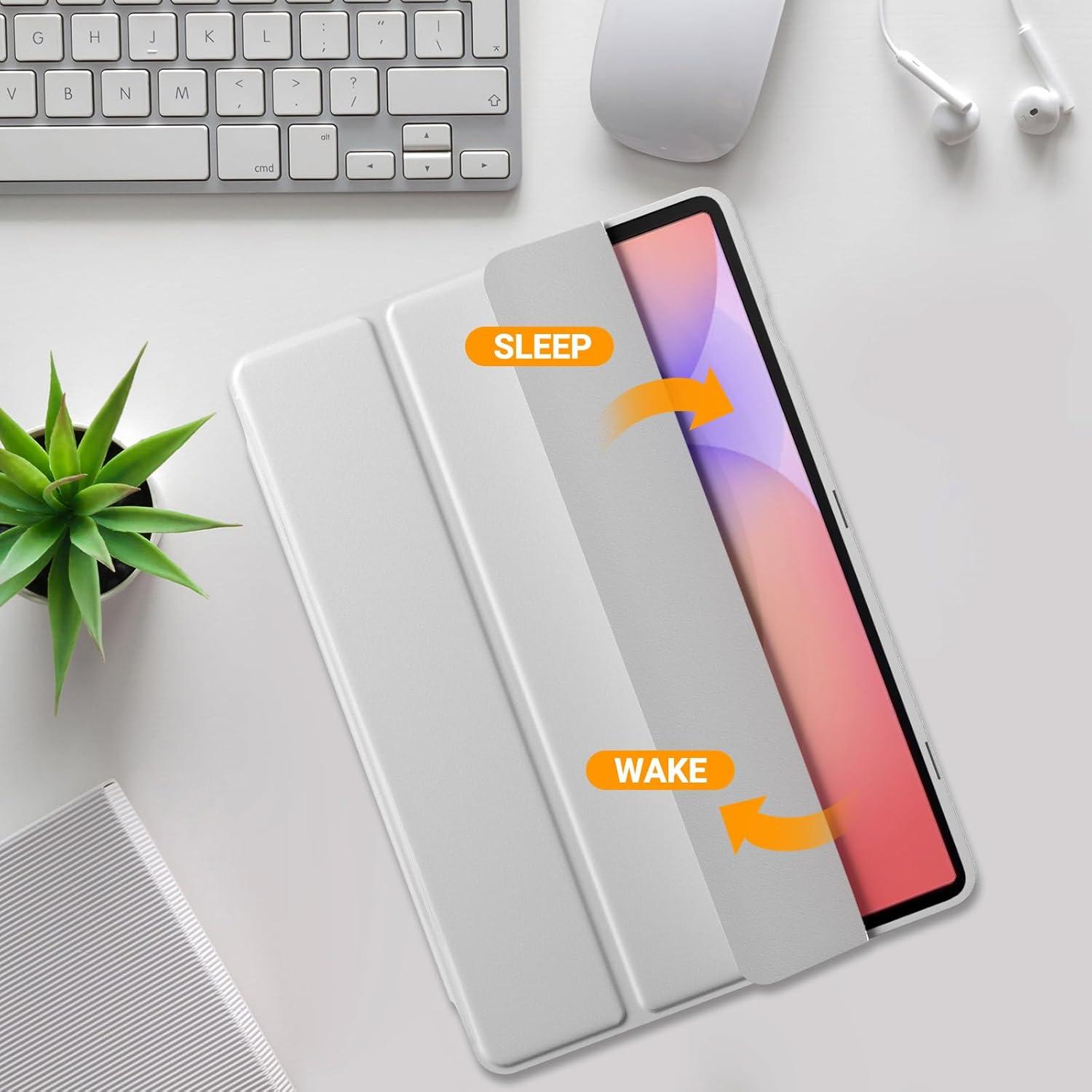 image:imageProCase Smart Case for Galaxy Tab S10 LiteS10 FES9 FE 109Inch with S Pen Holder Trifold Stand Folio Cover with Soft TPU Back for 109 Galaxy Tab S10 LiteS10 FES9 FE MatchagreenSilver