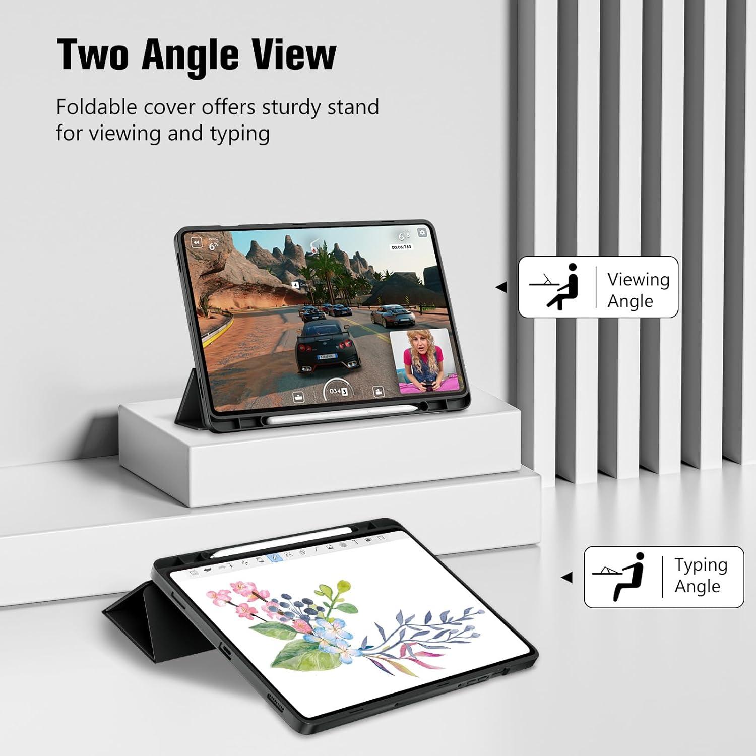 image:imageProCase Smart Case for Galaxy Tab S10 LiteS10 FES9 FE 109Inch with S Pen Holder Trifold Stand Folio Cover with Soft TPU Back for 109 Galaxy Tab S10 LiteS10 FES9 FE MatchagreenBlack