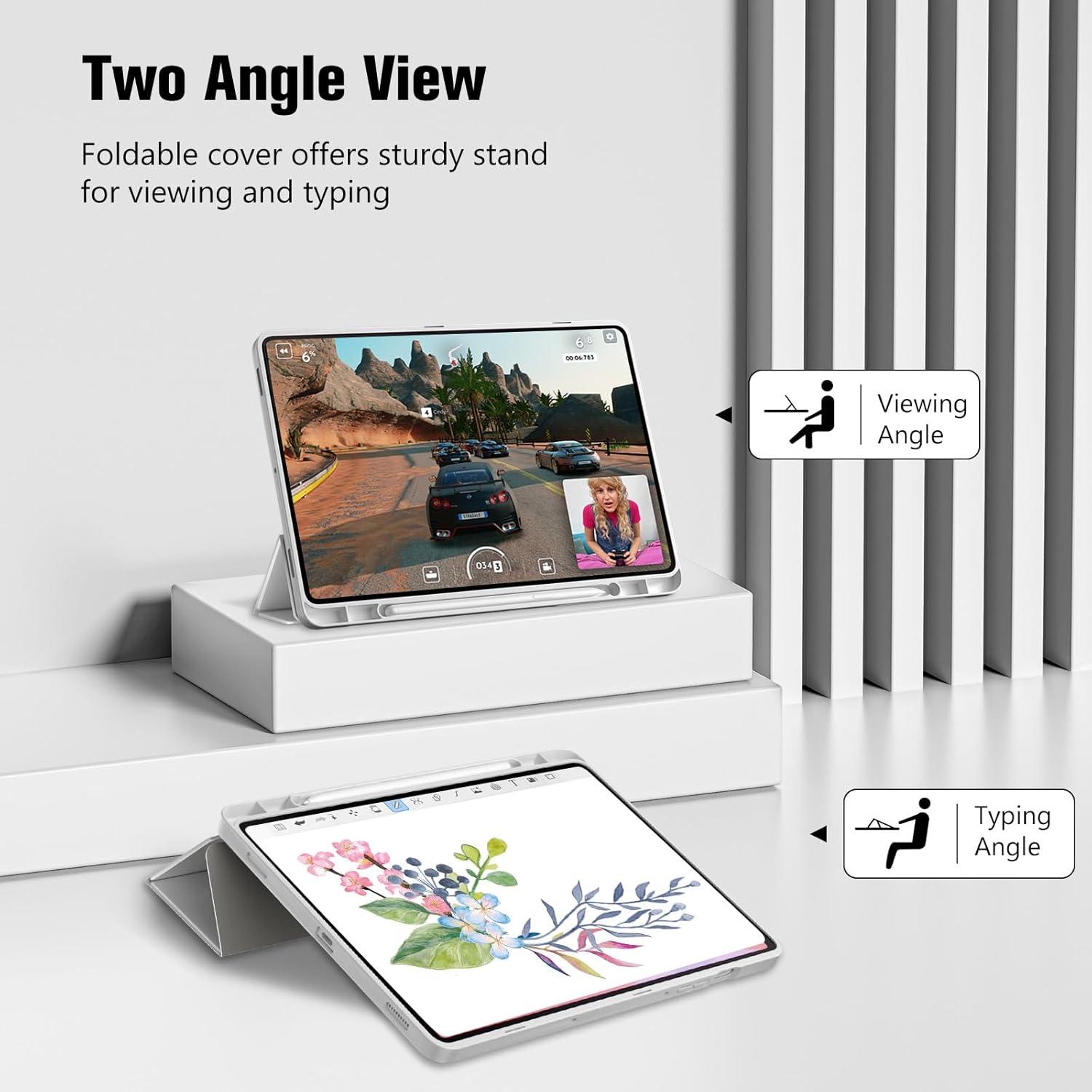 image:imageProCase Smart Case for Galaxy Tab S10 LiteS10 FES9 FE 109Inch with S Pen Holder Trifold Stand Folio Cover with Soft TPU Back for 109 Galaxy Tab S10 LiteS10 FES9 FE MatchagreenSilver