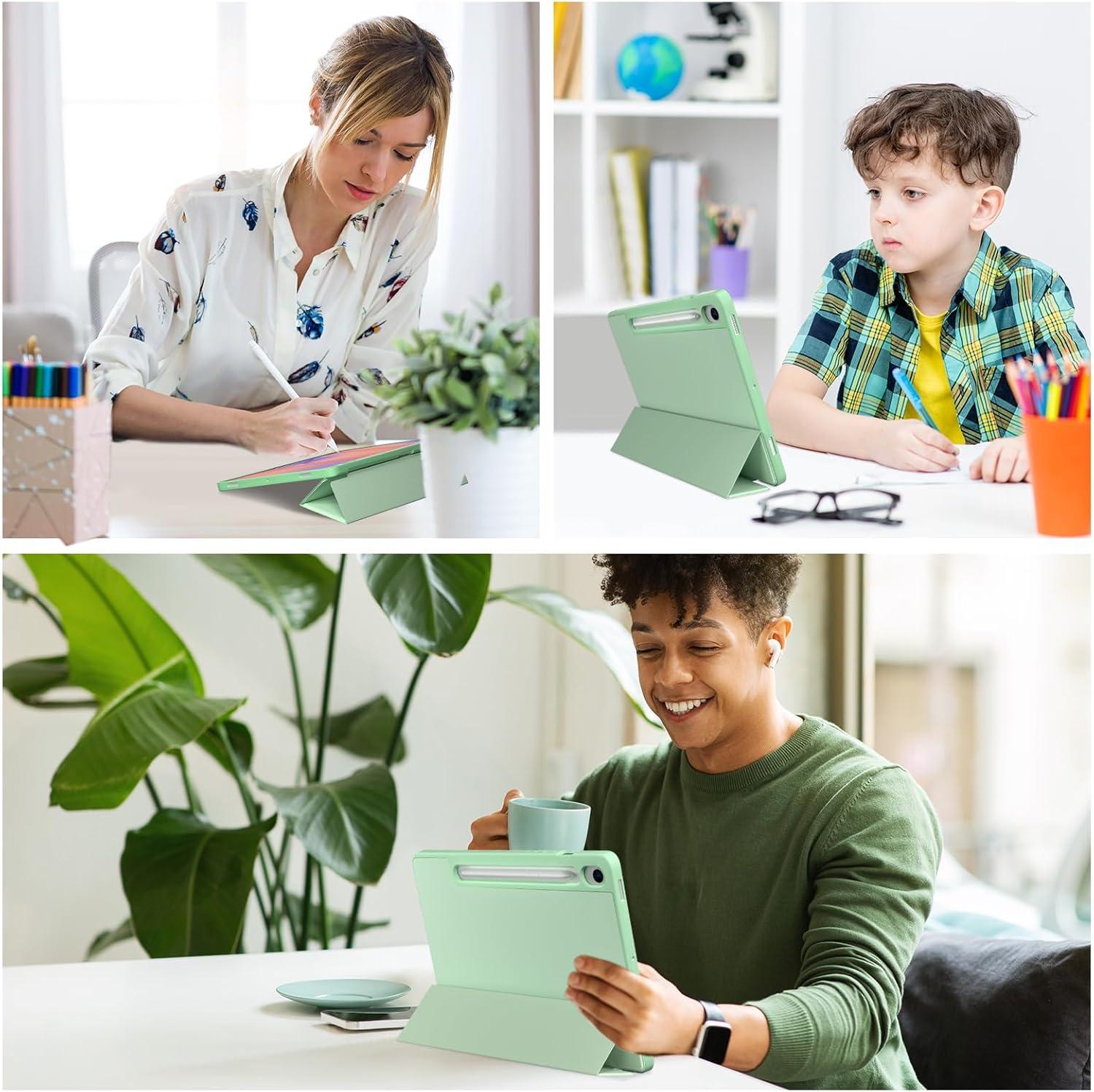image:imageProCase Smart Case for Galaxy Tab S10 LiteS10 FES9 FE 109Inch with S Pen Holder Trifold Stand Folio Cover with Soft TPU Back for 109 Galaxy Tab S10 LiteS10 FES9 FE MatchagreenMatchagreen