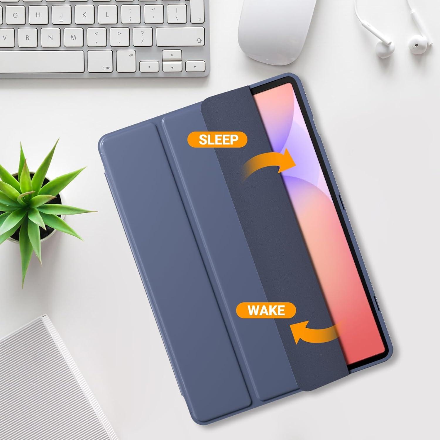 image:imageProCase Smart Case for Galaxy Tab S10 LiteS10 FES9 FE 109Inch with S Pen Holder Trifold Stand Folio Cover with Soft TPU Back for 109 Galaxy Tab S10 LiteS10 FES9 FE MatchagreenNavy