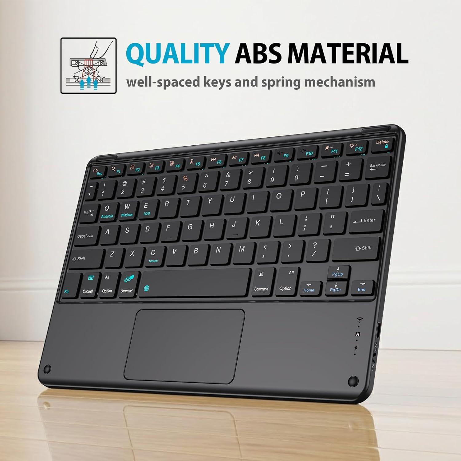image:imageProCase Touchpad Keyboard Case for 2025 11 Galaxy Tab A11 2023 Tab A9 5GWiFi Detachable Wireless TypeC Charging Keyboard Folio Cover for Galaxy Tab A11 Plus A9 Plus 11InchMidnightGreenA Black