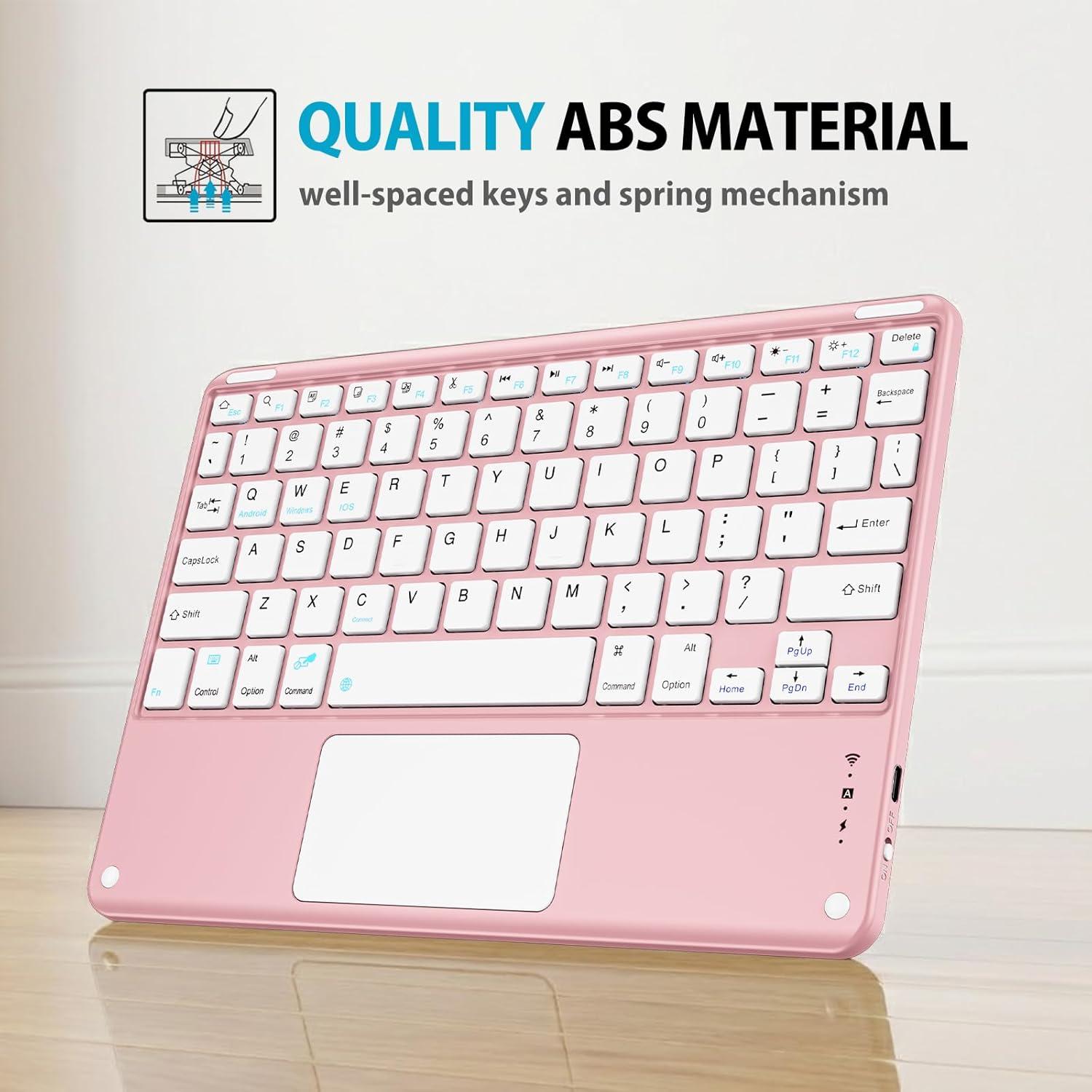 image:imageProCase Touchpad Keyboard Case for 2025 11 Galaxy Tab A11 2023 Tab A9 5GWiFi Detachable Wireless TypeC Charging Keyboard Folio Cover for Galaxy Tab A11 Plus A9 Plus 11InchMidnightGreenC Pink
