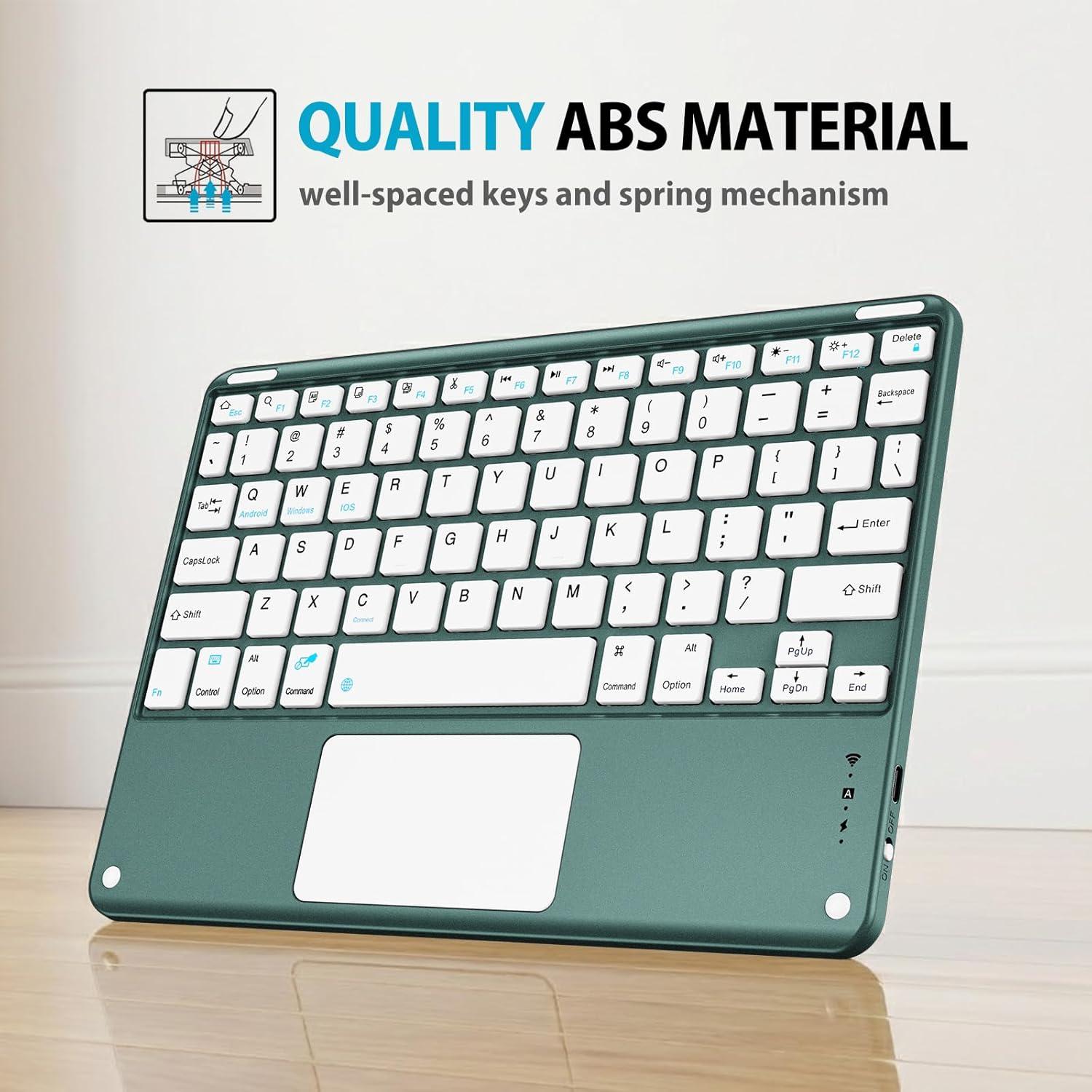 image:imageProCase Touchpad Keyboard Case for 2025 11 Galaxy Tab A11 2023 Tab A9 5GWiFi Detachable Wireless TypeC Charging Keyboard Folio Cover for Galaxy Tab A11 Plus A9 Plus 11InchMidnightGreenB Midnight Green