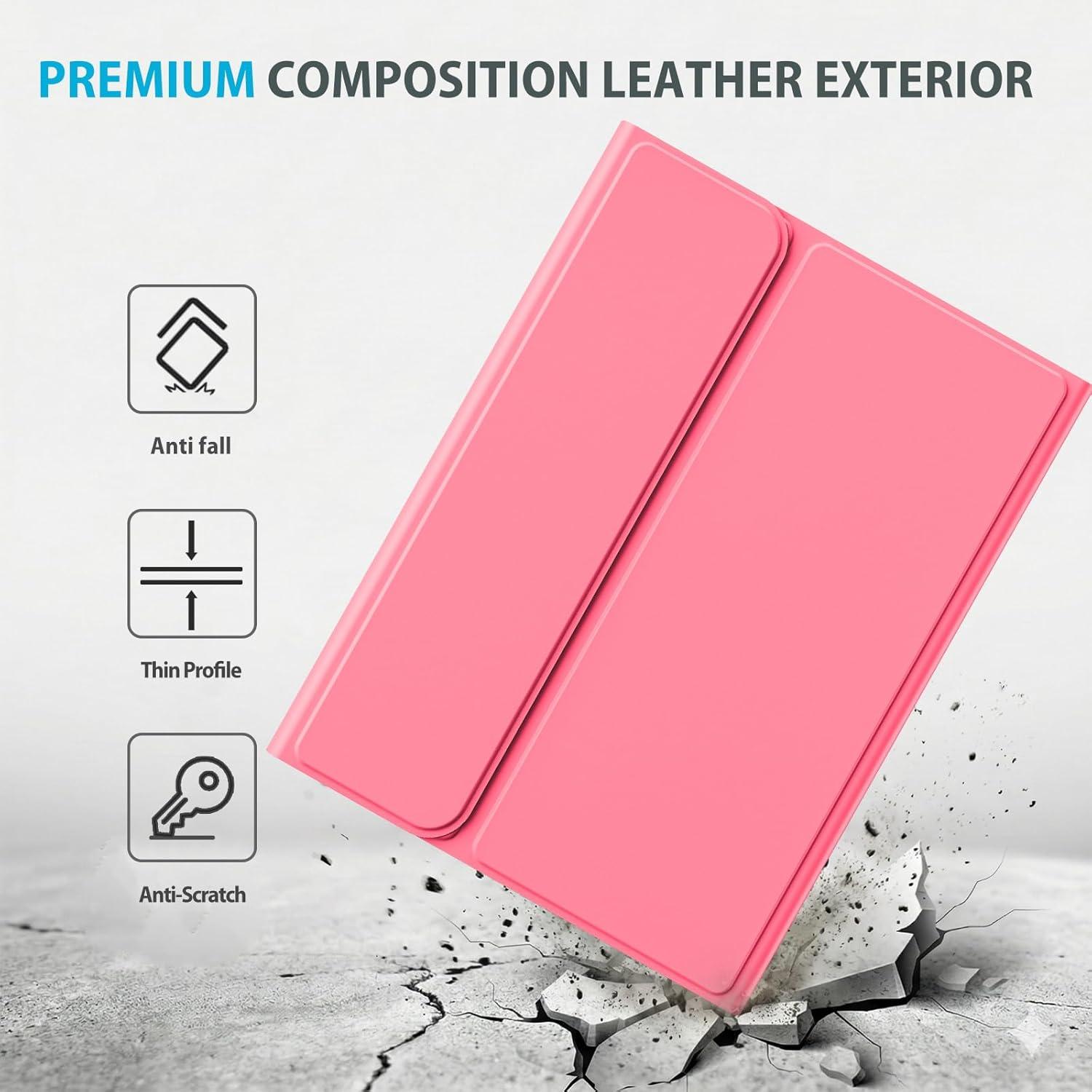 image:imageProCase Touchpad Keyboard Case for 2025 11 Galaxy Tab A11 2023 Tab A9 5GWiFi Detachable Wireless TypeC Charging Keyboard Folio Cover for Galaxy Tab A11 Plus A9 Plus 11InchMidnightGreenC Pink