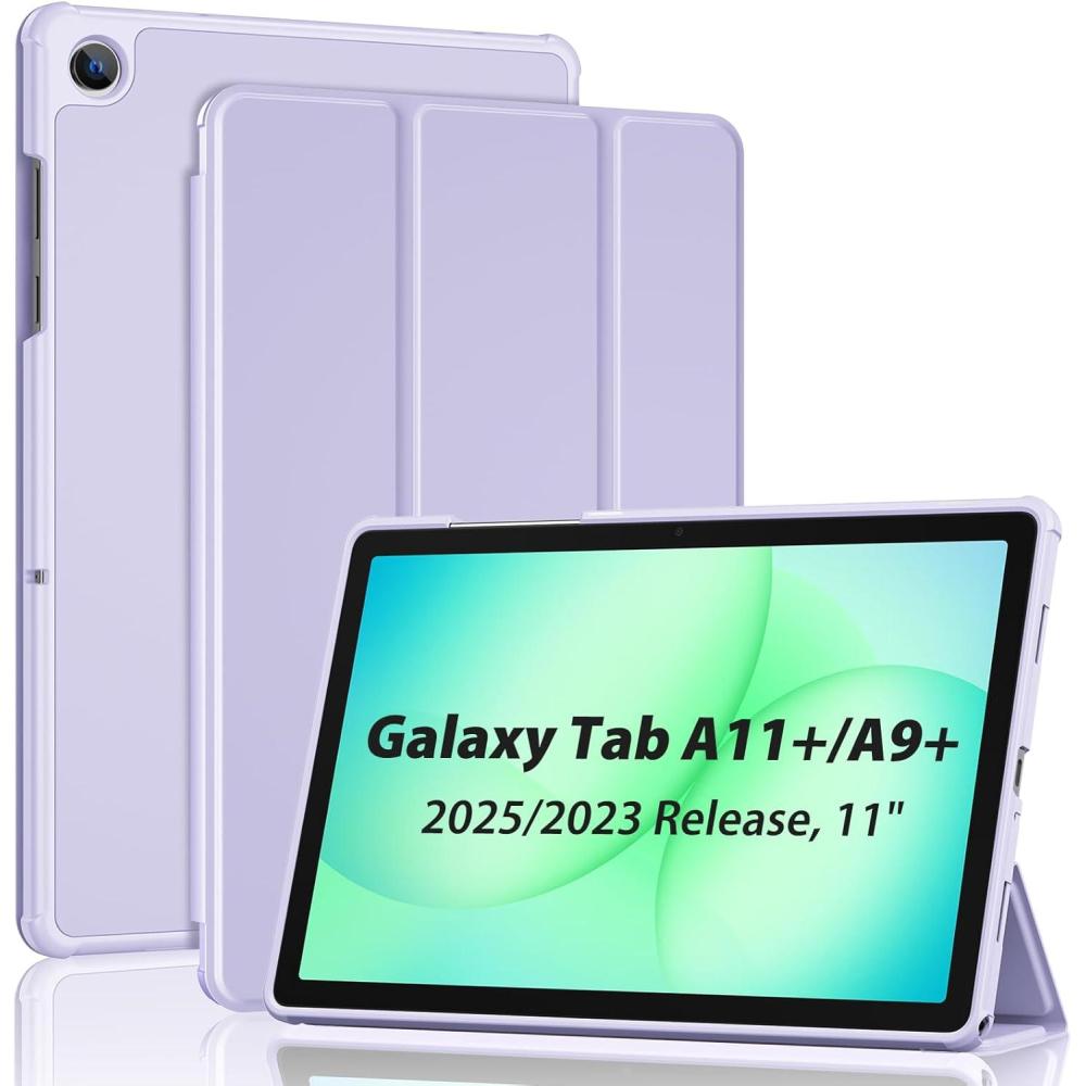 image:imageProCase Smart Case for Galaxy Tab A11 PlusA9 Plus 11 Inch with Soft TPU Back Trifold Stand Slim Folio Cover for 11 Galaxy Tab A11 Plus 2025A9 Plus 2023 NavyPurple
