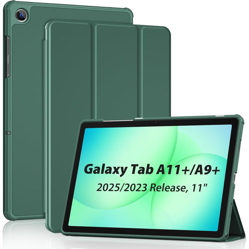 image:imageProCase Smart Case for Galaxy Tab A11 PlusA9 Plus 11 Inch with Soft TPU Back Trifold Stand Slim Folio Cover for 11 Galaxy Tab A11 Plus 2025A9 Plus 2023 NavyMgreen