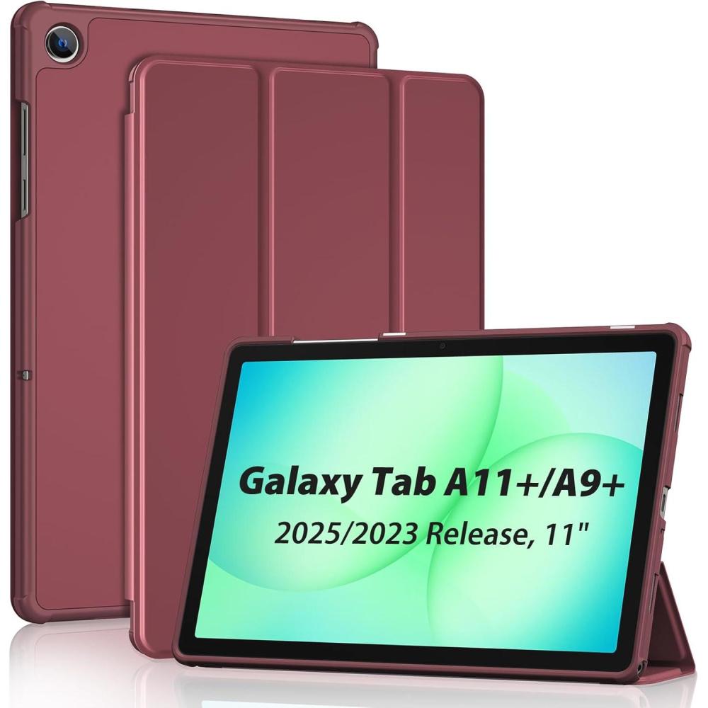 image:imageProCase Smart Case for Galaxy Tab A11 PlusA9 Plus 11 Inch with Soft TPU Back Trifold Stand Slim Folio Cover for 11 Galaxy Tab A11 Plus 2025A9 Plus 2023 NavyWine