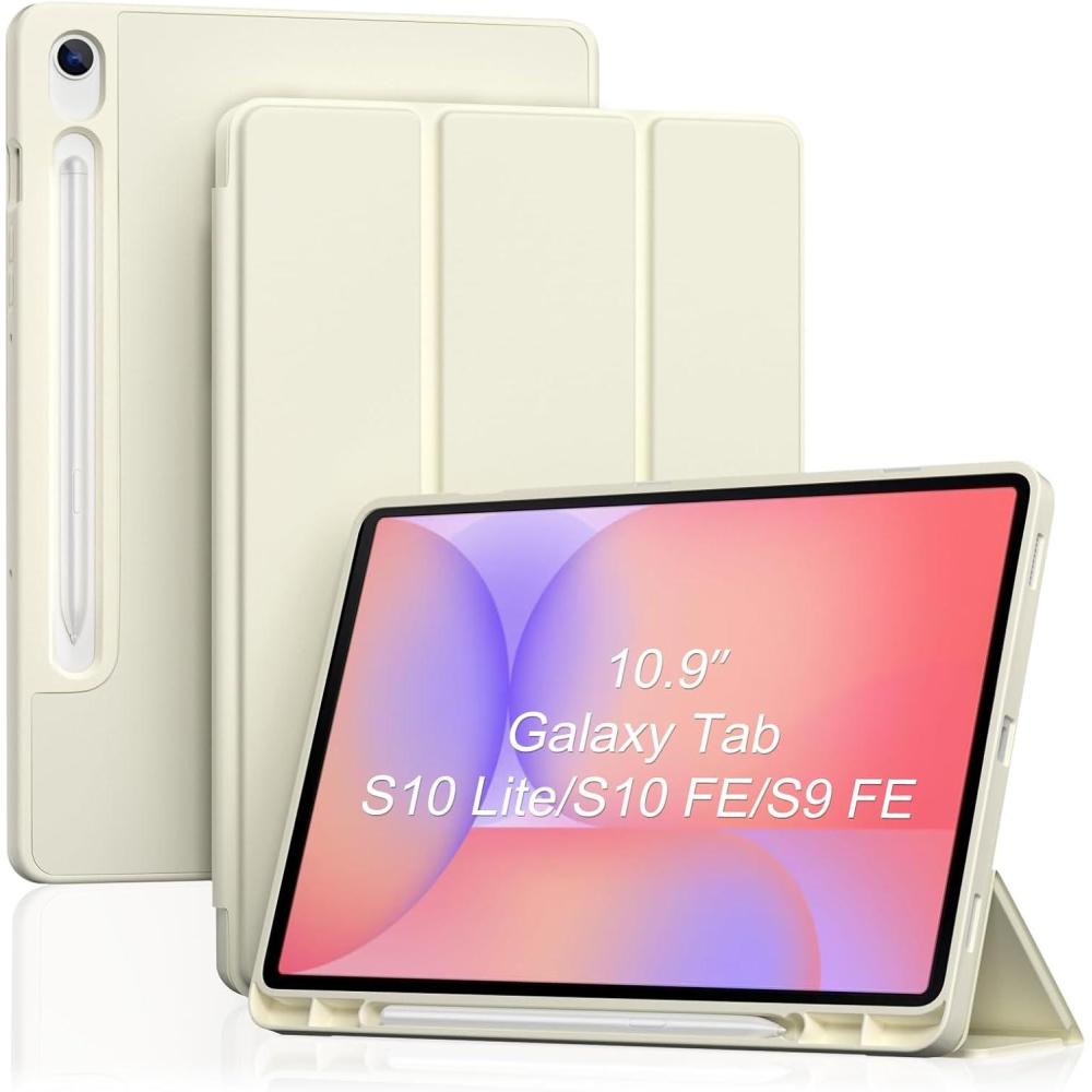 image:imageProCase Smart Case for Galaxy Tab S10 LiteS10 FES9 FE 109Inch with S Pen Holder Trifold Stand Folio Cover with Soft TPU Back for 109 Galaxy Tab S10 LiteS10 FES9 FE MatchagreenStarlight
