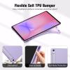 ProCase Smart Case for Galaxy Tab S10 Lite/S10 FE/S9 FE 10.9-Inch with S Pen Holder, Trifold Stand Folio Cover with Soft TPU Back for 10.9″ Galaxy Tab S10 Lite/S10 FE/S9 FE -Matchagreen(Lightpurple)