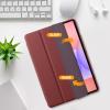 ProCase Smart Case for Galaxy Tab S10 Lite/S10 FE/S9 FE 10.9-Inch with S Pen Holder, Trifold Stand Folio Cover with Soft TPU Back for 10.9″ Galaxy Tab S10 Lite/S10 FE/S9 FE -Matchagreen(Wine)
