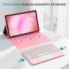 ProCase Touchpad Keyboard Case for 2025 11″ Galaxy Tab A11+ / 2023 Tab A9+ (5G/Wi-Fi); Detachable Wireless Type-C Charging Keyboard Folio Cover for Galaxy Tab A11 Plus / A9 Plus 11-Inch-MidnightGreen(C. Pink)