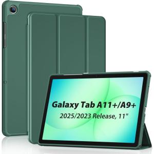 ProCase Smart Case for Galaxy Tab A11+ Plus/A9+ Plus 11 Inch with Soft TPU Back, Trifold Stand Slim Folio Cover for 11″ Galaxy Tab A11+ Plus 2025/A9+ Plus 2023 -Navy(Mgreen)