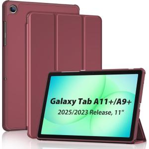 ProCase Smart Case for Galaxy Tab A11+ Plus/A9+ Plus 11 Inch with Soft TPU Back, Trifold Stand Slim Folio Cover for 11″ Galaxy Tab A11+ Plus 2025/A9+ Plus 2023 -Navy(Wine)