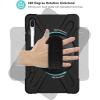 ProCase Galaxy Tab S6 10.5” 2019 Case with S Pen Holder (Model SM-T860/T865/T867), Rugged Heavy Duty Shockproof Cover with Hand Strap Rotating Kickstand Protective –Black