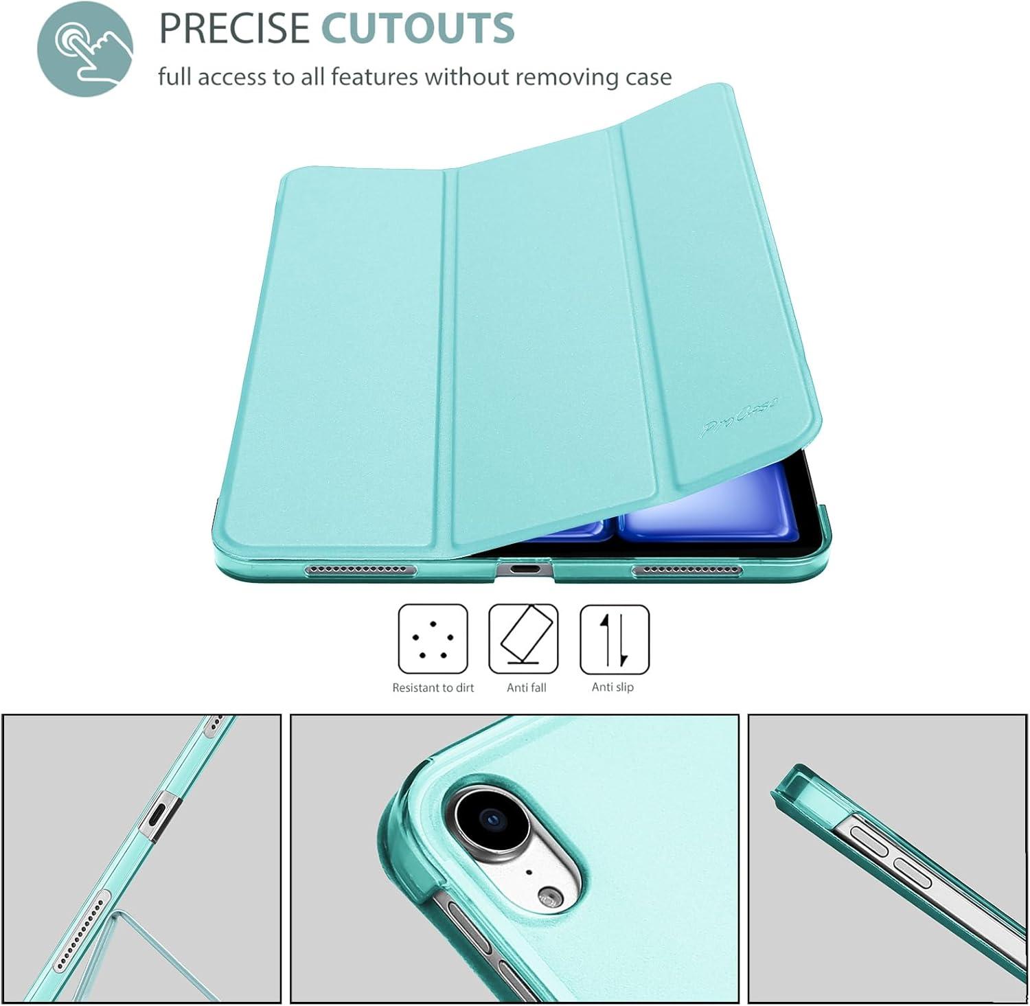 image:imageProCase Smart Case for iPad Air 11inch M4 2026 8th Gen M3 2025 M2 2024 amp 109 Inch iPad Air 5th 2022 amp 4th 2020 Protective Hard Back Cover with Pencil Holder NavyAqua