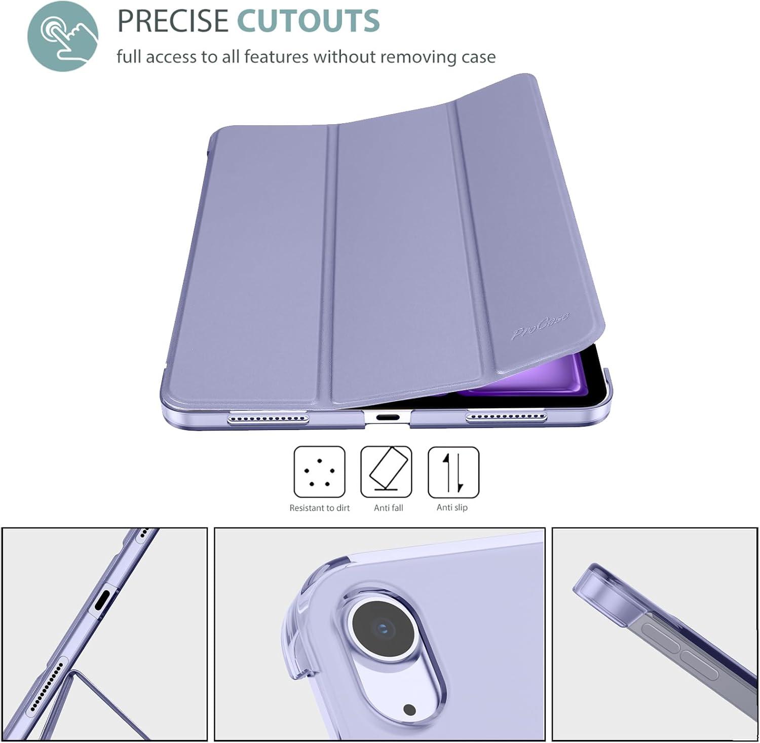 image:imageProCase Smart Case for iPad Air 11inch M4 2026 8th Gen M3 2025 M2 2024 amp 109 Inch iPad Air 5th 2022 amp 4th 2020 Protective Hard Back Cover with Pencil Holder NavyPurple