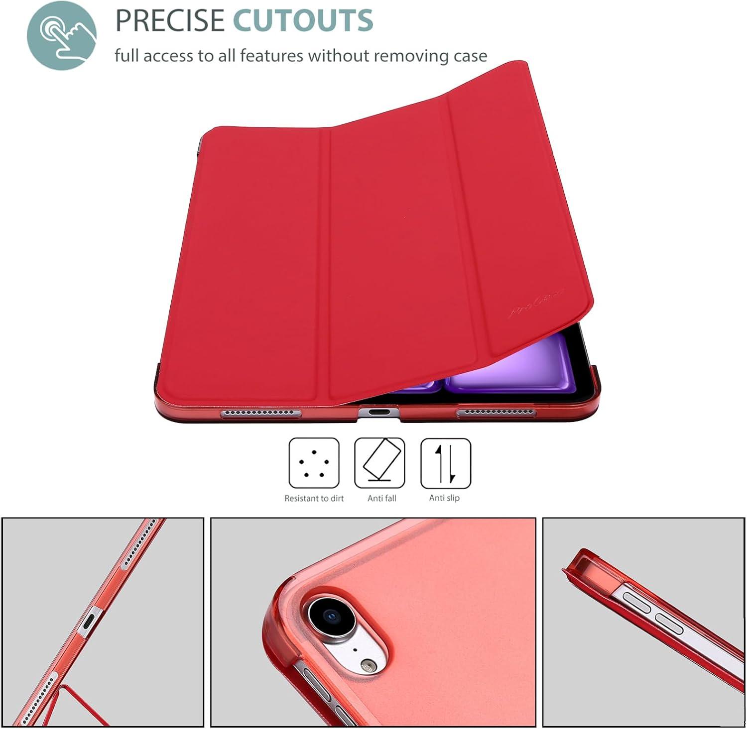 image:imageProCase Smart Case for iPad Air 11inch M4 2026 8th Gen M3 2025 M2 2024 amp 109 Inch iPad Air 5th 2022 amp 4th 2020 Protective Hard Back Cover with Pencil Holder NavyRed