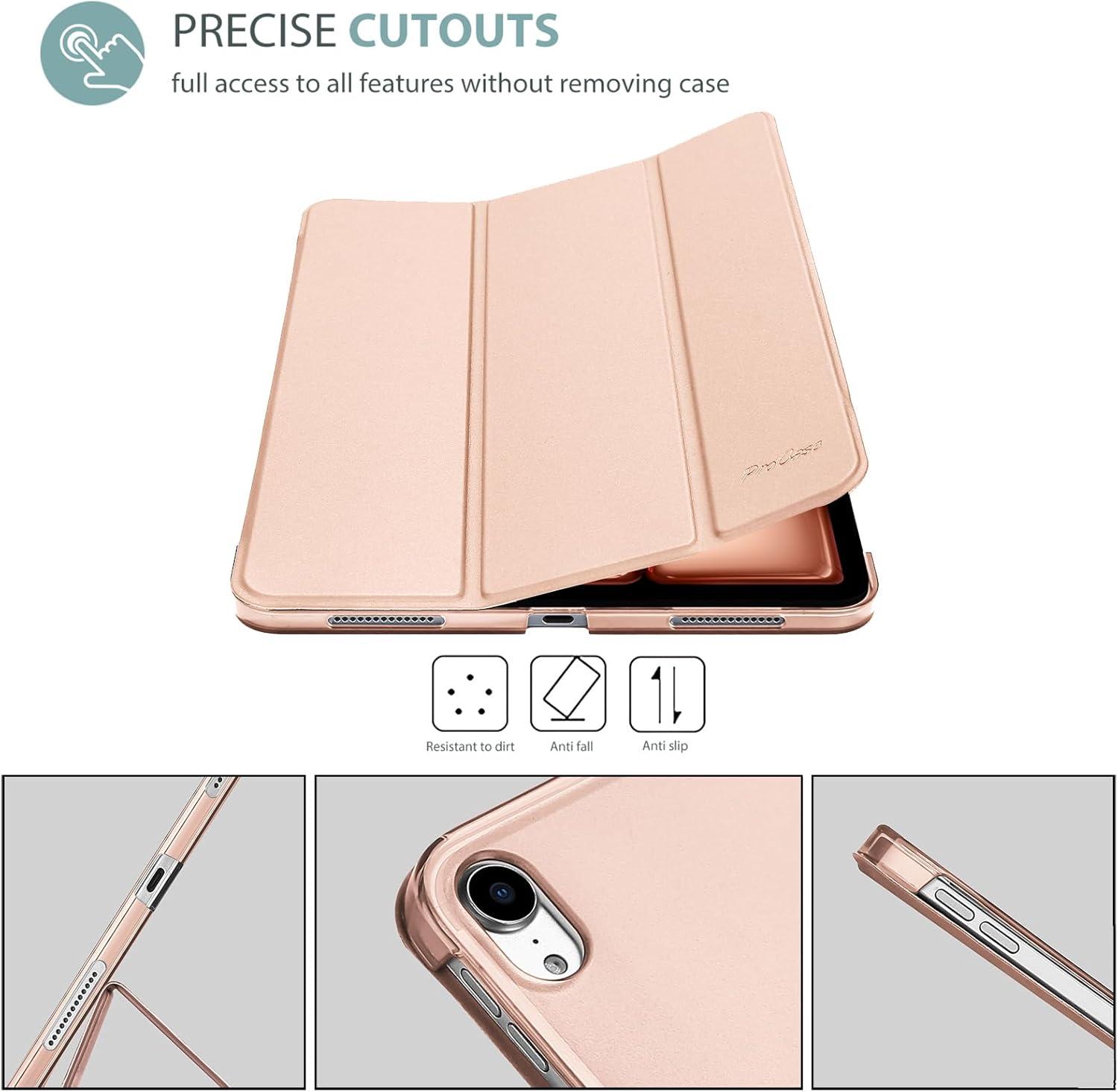 image:imageProCase Smart Case for iPad Air 11inch M4 2026 8th Gen M3 2025 M2 2024 amp 109 Inch iPad Air 5th 2022 amp 4th 2020 Protective Hard Back Cover with Pencil Holder NavyRosegold