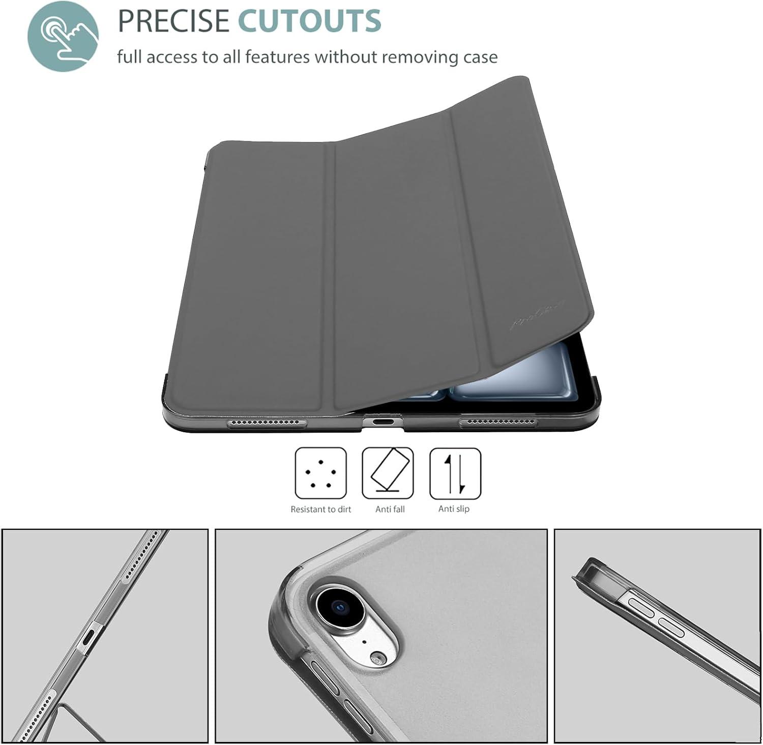 image:imageProCase Smart Case for iPad Air 11inch M4 2026 8th Gen M3 2025 M2 2024 amp 109 Inch iPad Air 5th 2022 amp 4th 2020 Protective Hard Back Cover with Pencil Holder NavyGrey