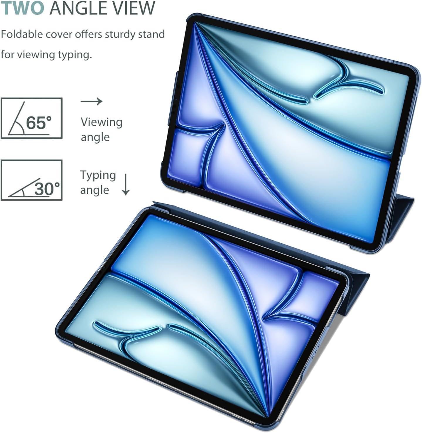 image:imageProCase Smart Case for iPad Air 11inch M4 2026 8th Gen M3 2025 M2 2024 amp 109 Inch iPad Air 5th 2022 amp 4th 2020 Protective Hard Back Cover with Pencil Holder NavyNavy