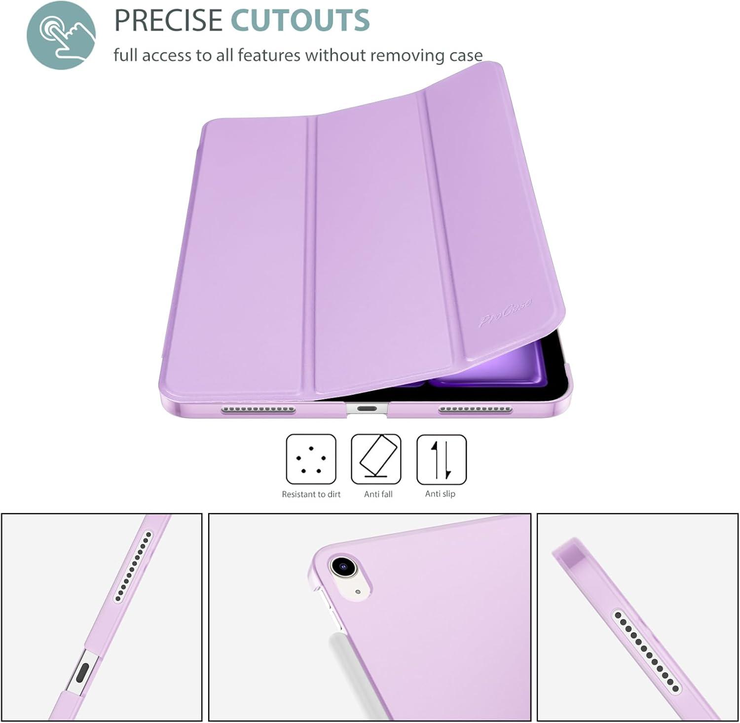 image:imageProCase Smart Case for iPad Air 11inch M4 2026 8th Gen M3 2025 M2 2024 amp 109 Inch iPad Air 5th 2022 amp 4th 2020 Protective Hard Back Cover with Pencil Holder NavyViolet