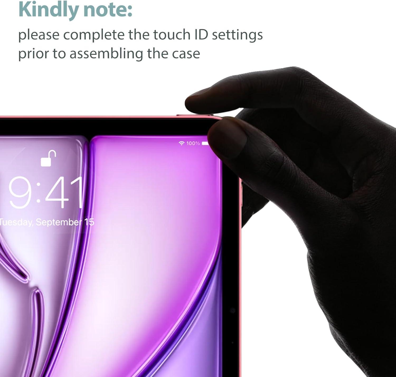 image:imageProCase Smart Case for iPad Air 11inch M4 2026 8th Gen M3 2025 M2 2024 amp 109 Inch iPad Air 5th 2022 amp 4th 2020 Protective Hard Back Cover with Pencil Holder NavyViolet